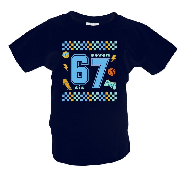 Tričko s potiskem 67 six seven pro chlapce