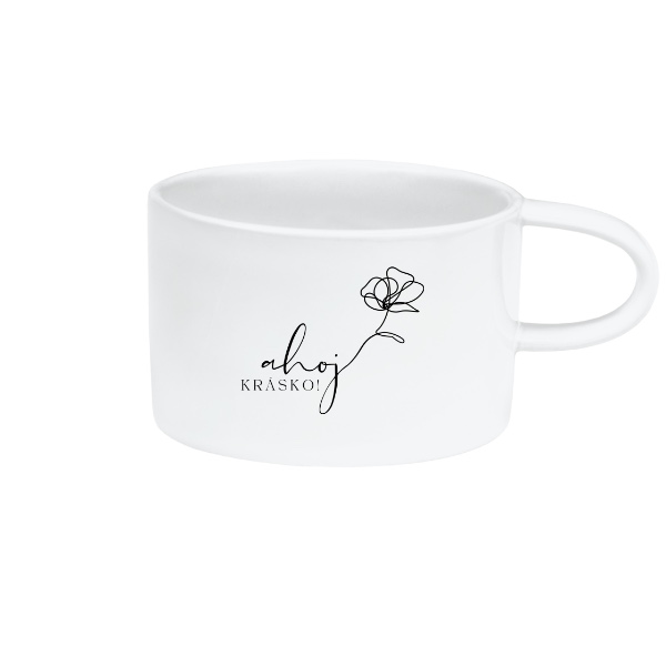 Ahoj krásko s minimalistickou květinou