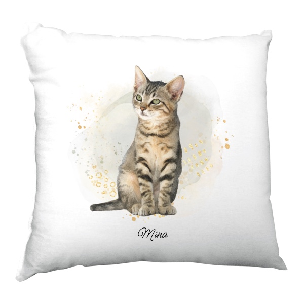 Akvarelový obrázek kočky z fotografie3