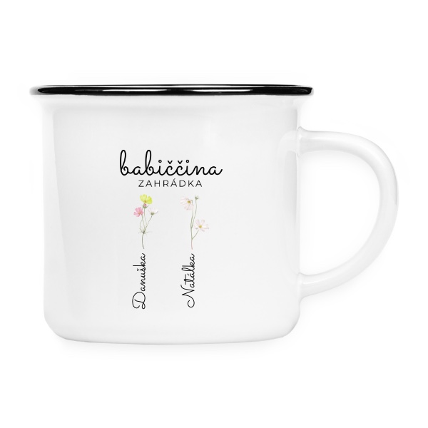 Babiččina zahrádka se jmény jejích dvou vnoučat