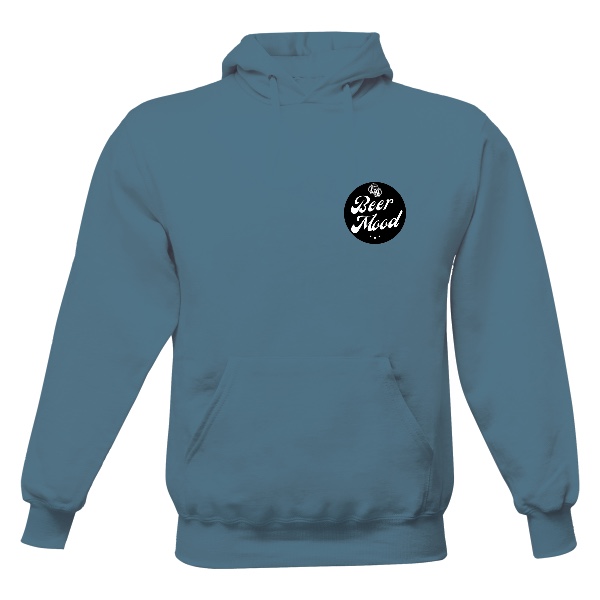 Pánská mikina s kapucí s potiskem Beer Mood Powered by Hops and Good Vibes