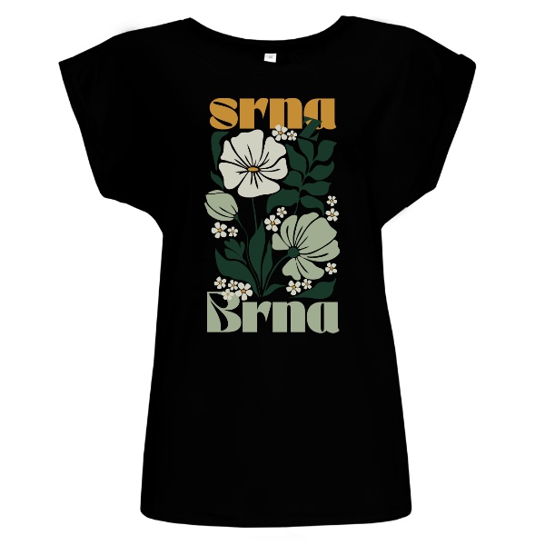 Tričko s potiskem Boho Flower market srna z Brna