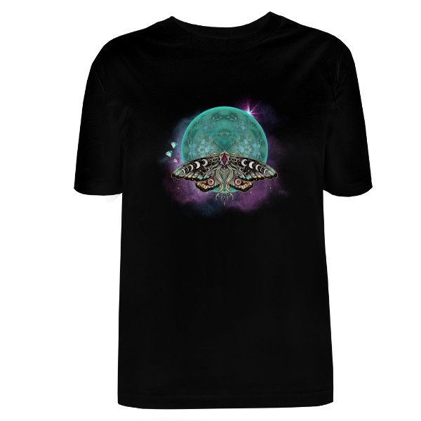 Tričko s potiskem Boho vesmírný noční motýl