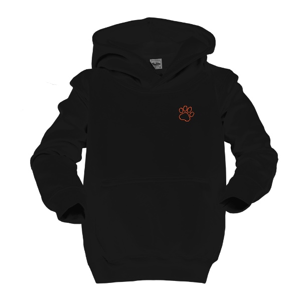 Dětská mikina s kapucí s potiskem Born to Chill s ilustrací kočky