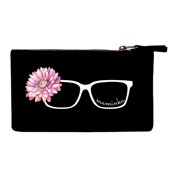 Kosmetická taška s potiskem Brýle s květinou pro maminku