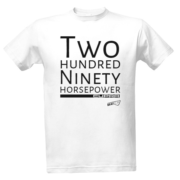 Tričko s potiskem CUPRA: 290 koní