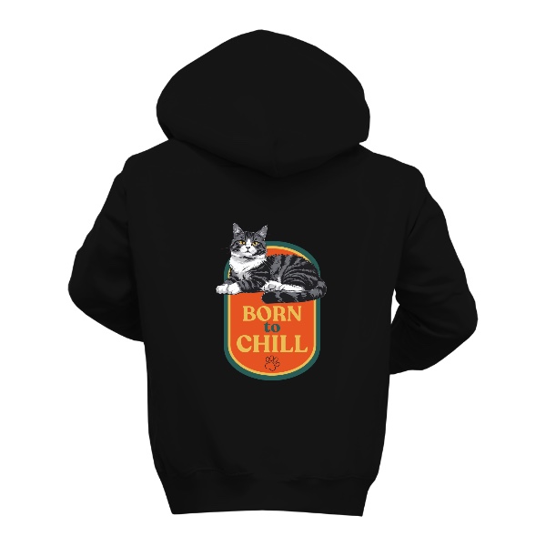 Born to Chill s ilustrací kočky