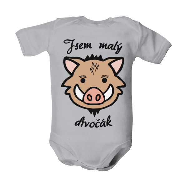Dětské body  s potiskem Jsem malý divočák