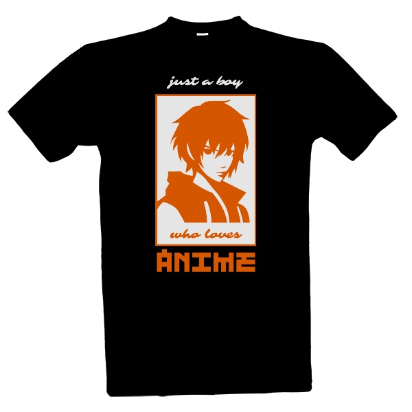 Tričko s potiskem Just a boy who loves anime varianta 1