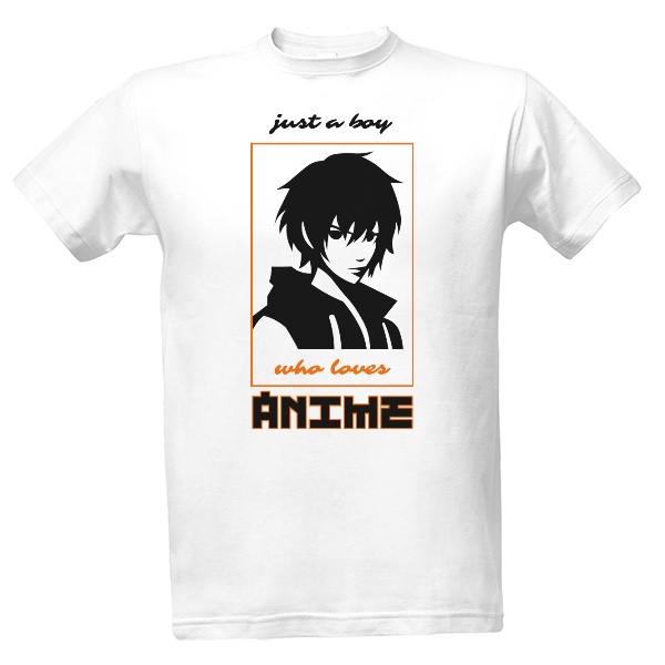Tričko s potiskem Just a boy who loves anime varianta 2