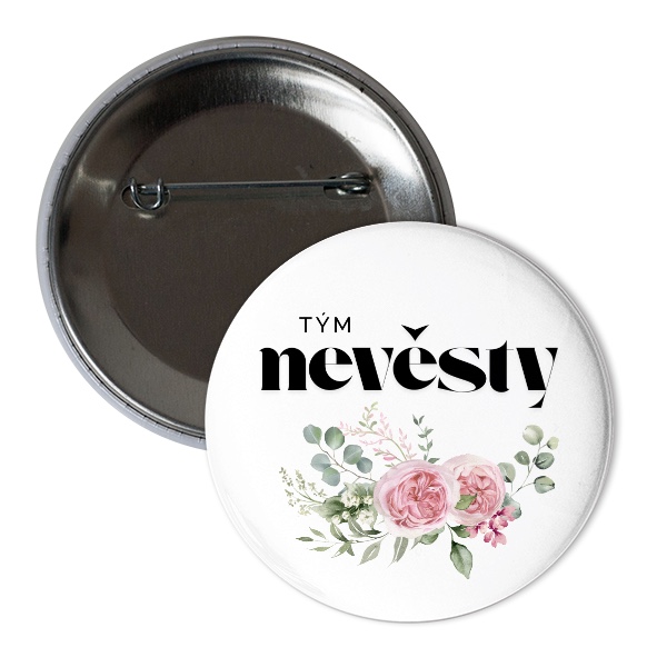 Květinová placka tým nevěsty pivoňka eukalyptus