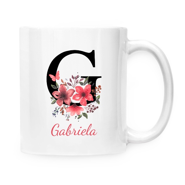 Květinové písmeno G s upravitelným jménem