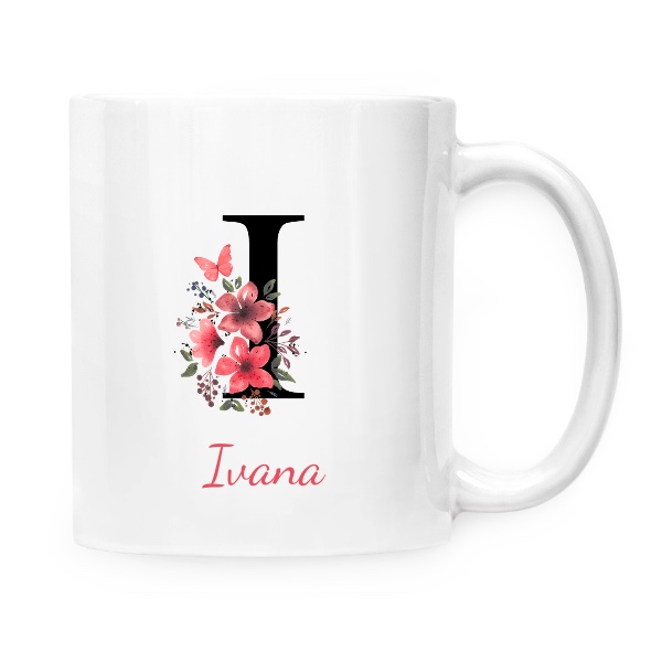 Květinové písmeno I s upravitelným jménem
