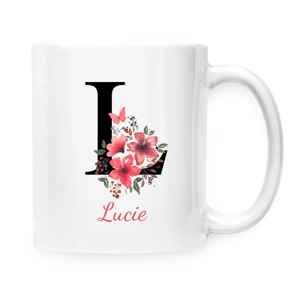 Květinové písmeno L s upravitelným jménem