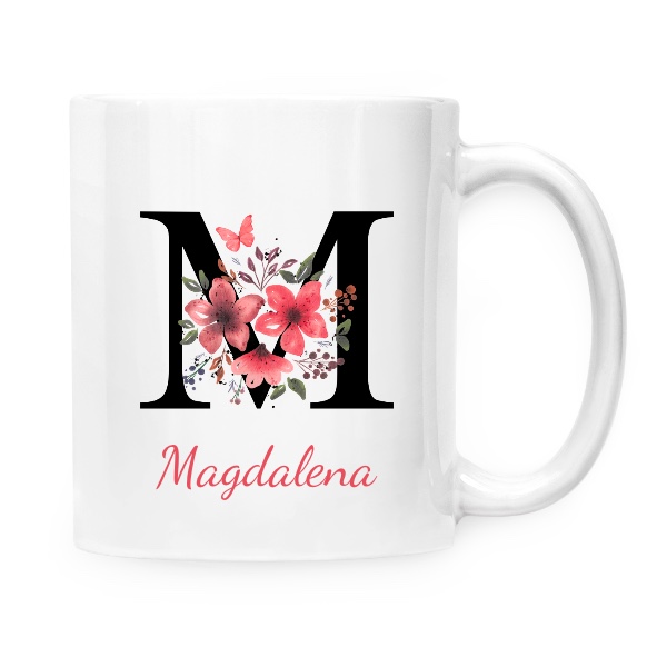 Květinové písmeno M s upravitelným jménem