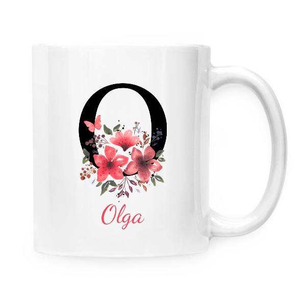 Květinové písmeno O s upravitelným jménem