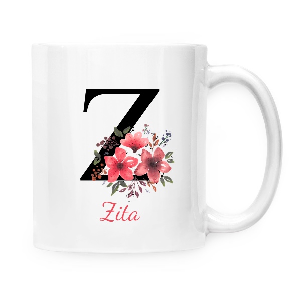 Květinové písmeno Z s upravitelným jménem