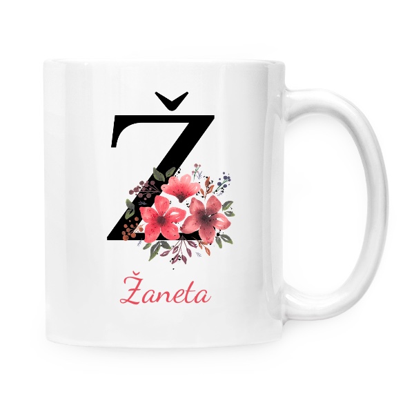 Květinové písmeno Ž s upravitelným jménem