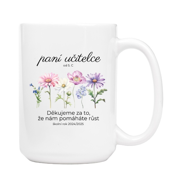Květinové poděkování paní učitelce