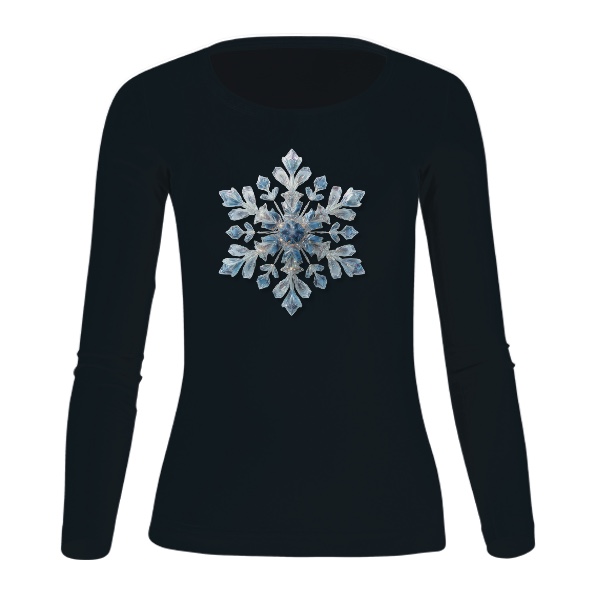 Tričko s potiskem Modrá sněhová vločka