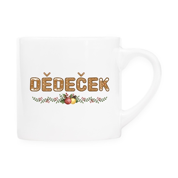 Nápis dědeček a Vánoce z perníčků s upravitelným rokem