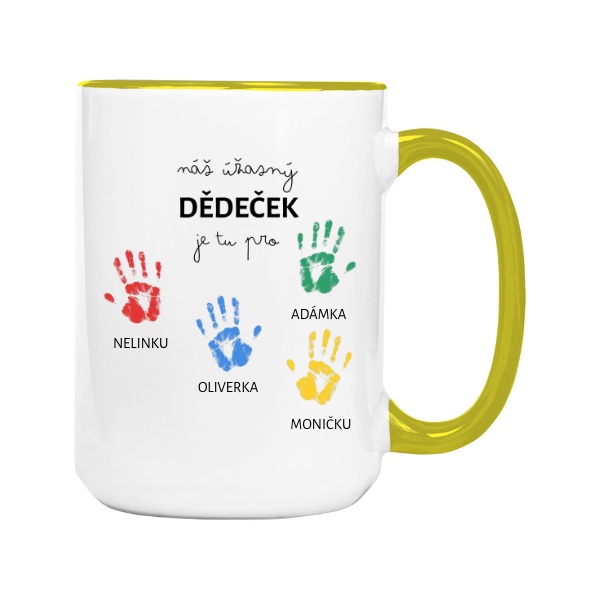 Náš úžasný dědeček se jmény jeho čtyř vnoučat