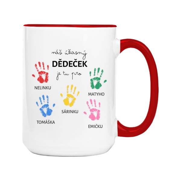 Náš úžasný dědeček se jmény jeho pěti vnoučat