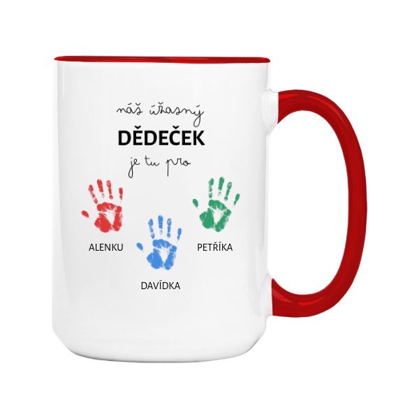 Náš úžasný dědeček se jmény jeho tří vnoučat