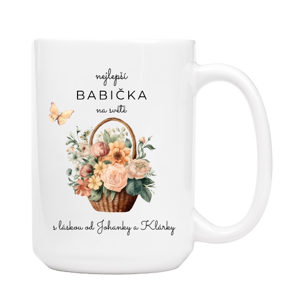 Nejlepší babička na světě květinový košík 