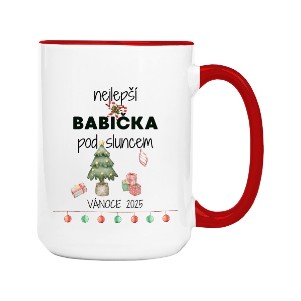 Nejlepší babička pod sluncem Vánoce s upravitelným rokem