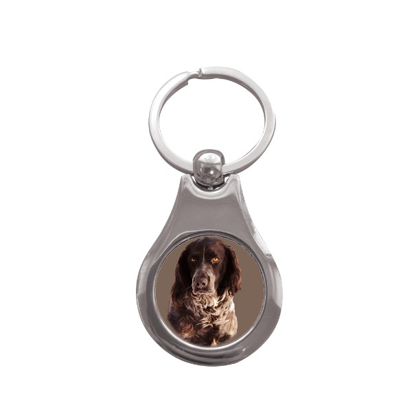 Přívěsek na klíče kolečko s potiskem Německý křepelák