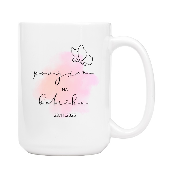 Povýšena na babičku motýl a upravitelné datum