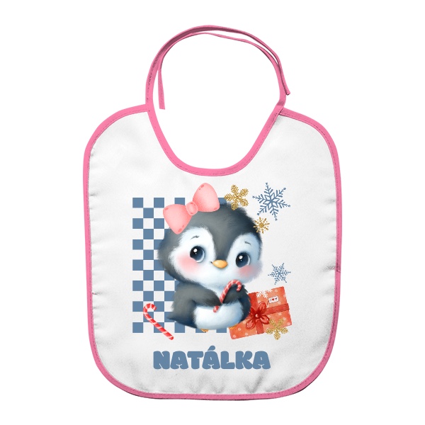 Roztomilý tučňáček holčička s upravitelným jménem