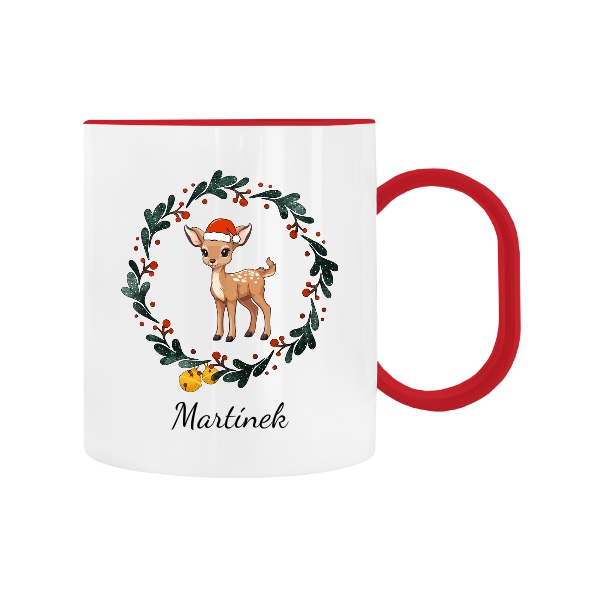 Roztomilý vánoční jelínek se jménem