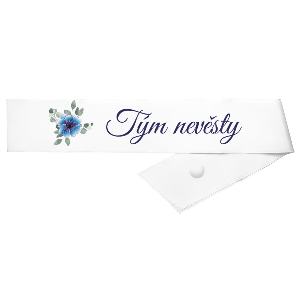 Šerpa Tým nevěsty modré květy