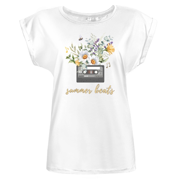 Summer Beats audio kazeta s letními květinami