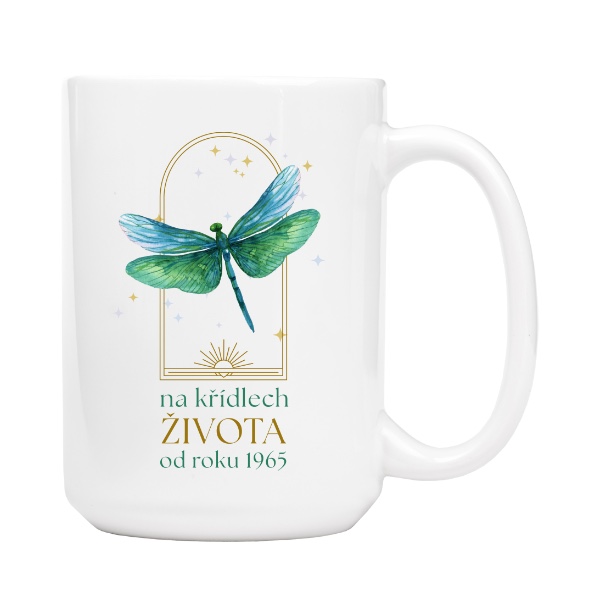 Vážka s textem na křídlech života od roku 1965