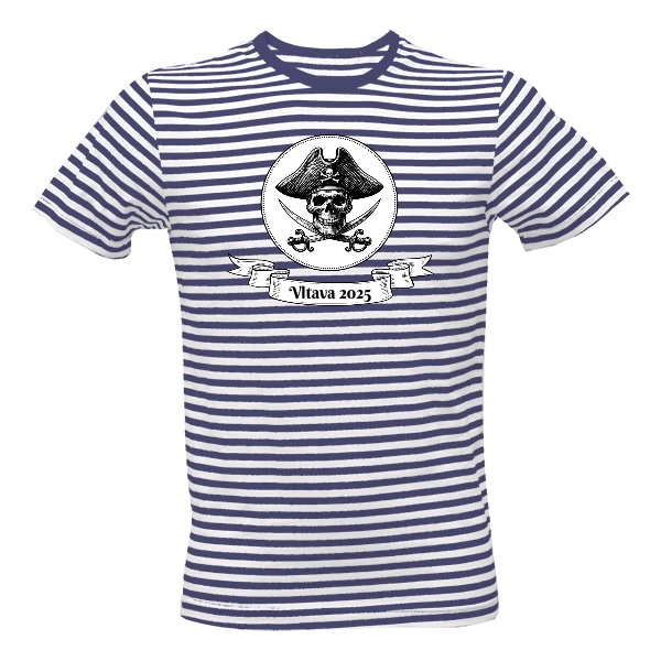 Tričko s potiskem Vodácký pirát s upravitelným textem