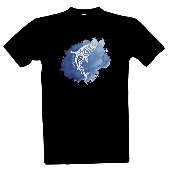 Tričko s potiskem Žralok jako tetování Stay Sharp